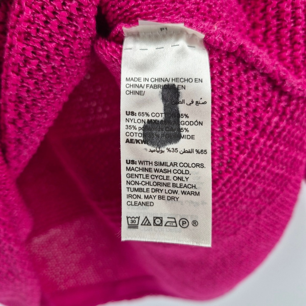 Chicos Chunky Knit Sweater Fuchsia Pink Boat Neck Womens Size 0 Small Preppy - Picture 7 of 10